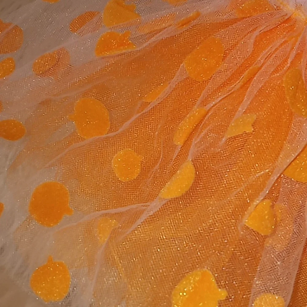 Baby Gear Halloween Fall Pumpkin Polka Dot Tutu Skirt Size 2T / 4T